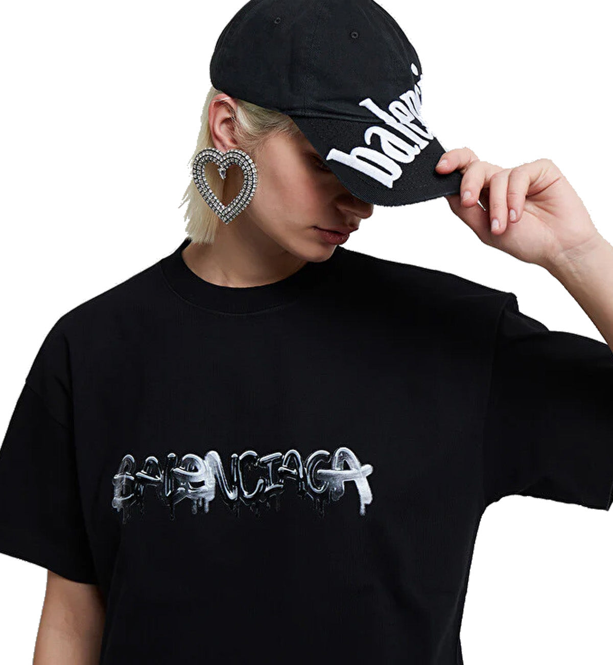 Balenciaga Black Slime Logo T-Shirt (Black)