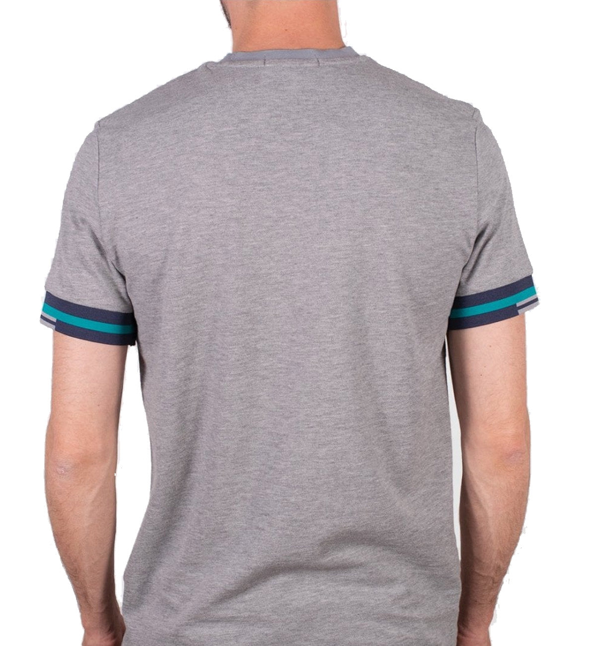 Fred Perry Abstract Cuff Tee (Steel Marl Grey)