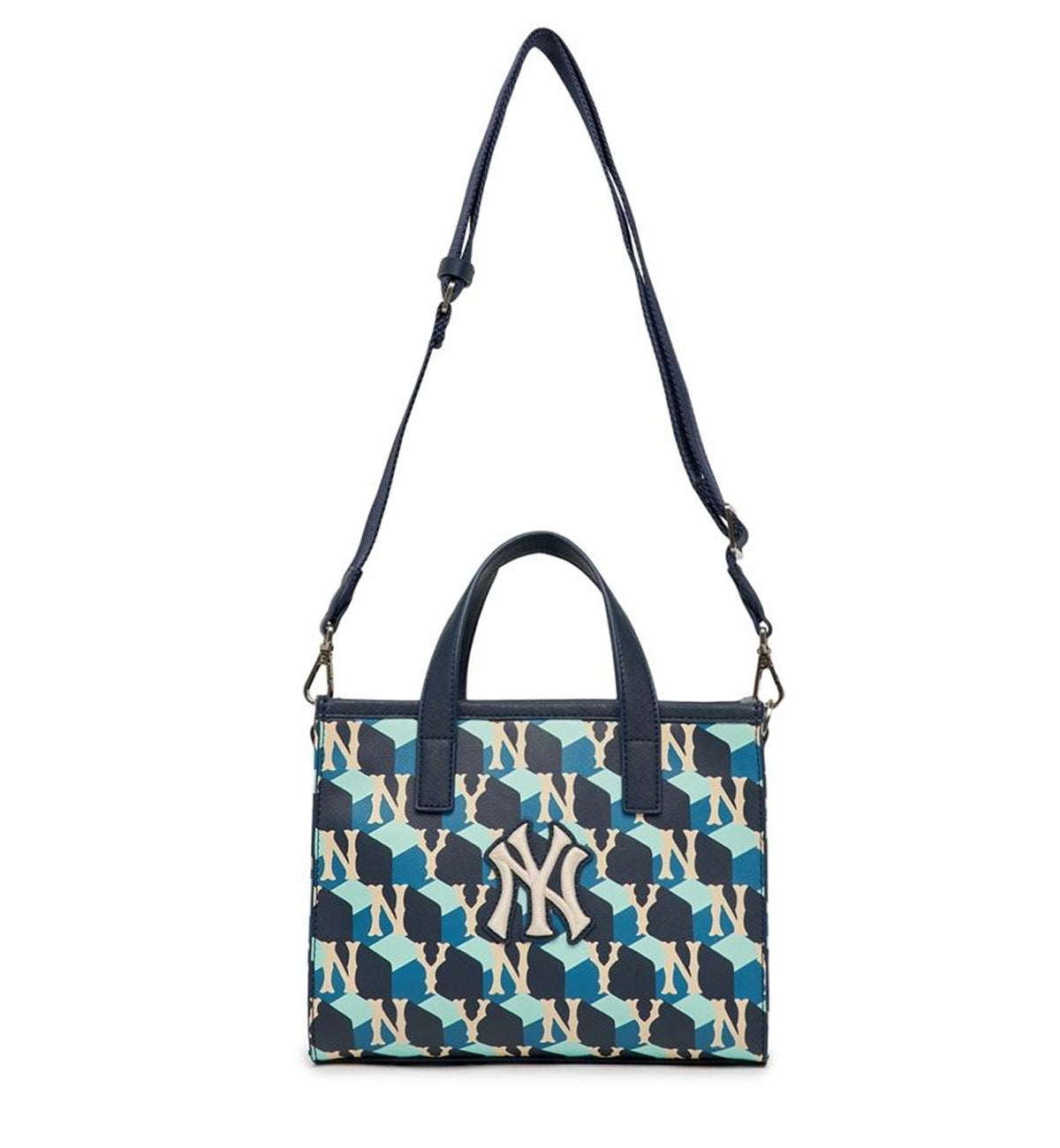 MLB Cube Monogram S Tote Bag NY (Blue)