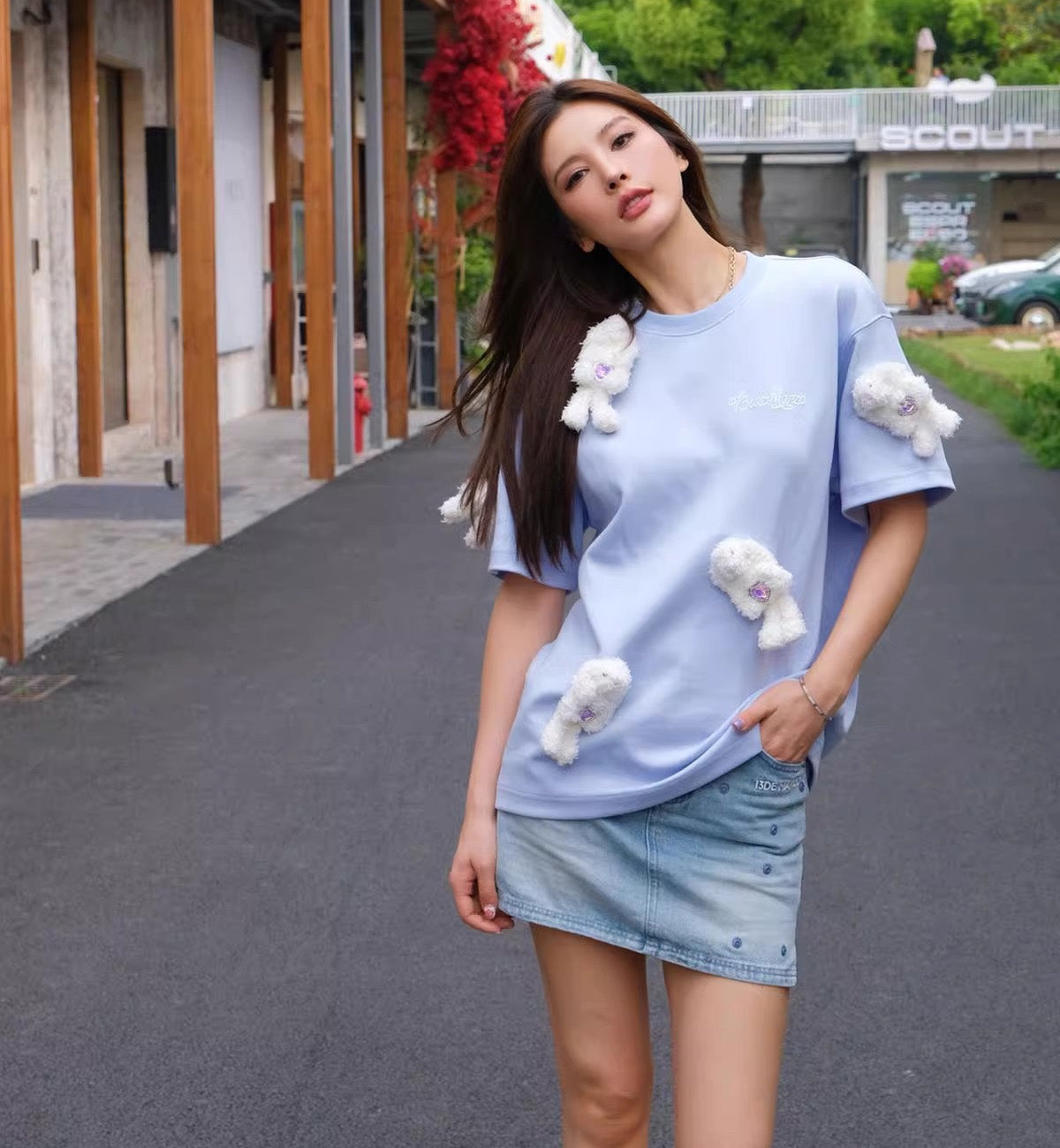 13DE MARZO Mini Doozoo T-Shirt (Blue)