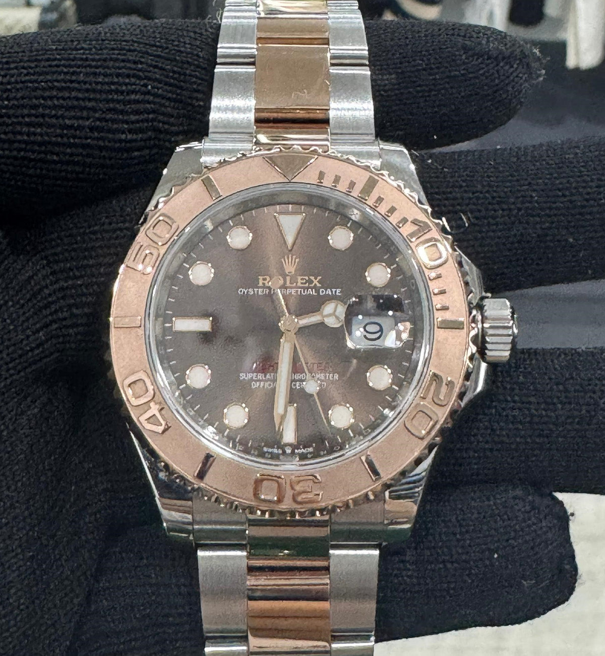 [Pre-Used] Rolex Yachtmaster Watch 126621 Half Rose Gold (Chocolate Dial)