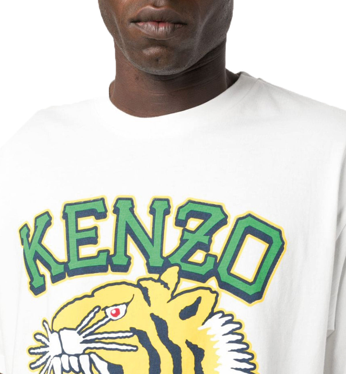 Kenzo Large Varsity Tiger T-Shirt (White)