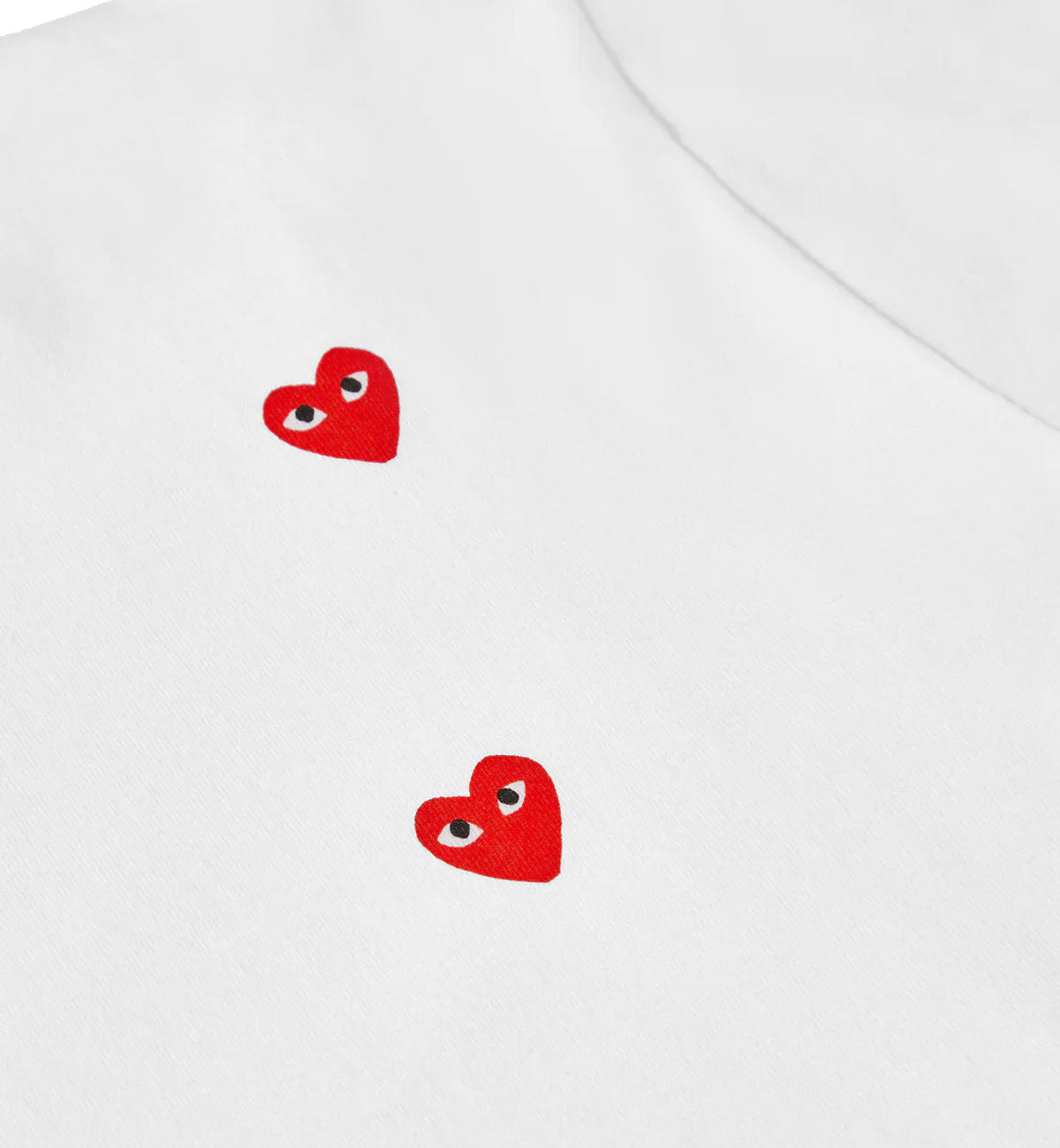 CDG Play Multi Red Heart Logo T-Shirt (White)