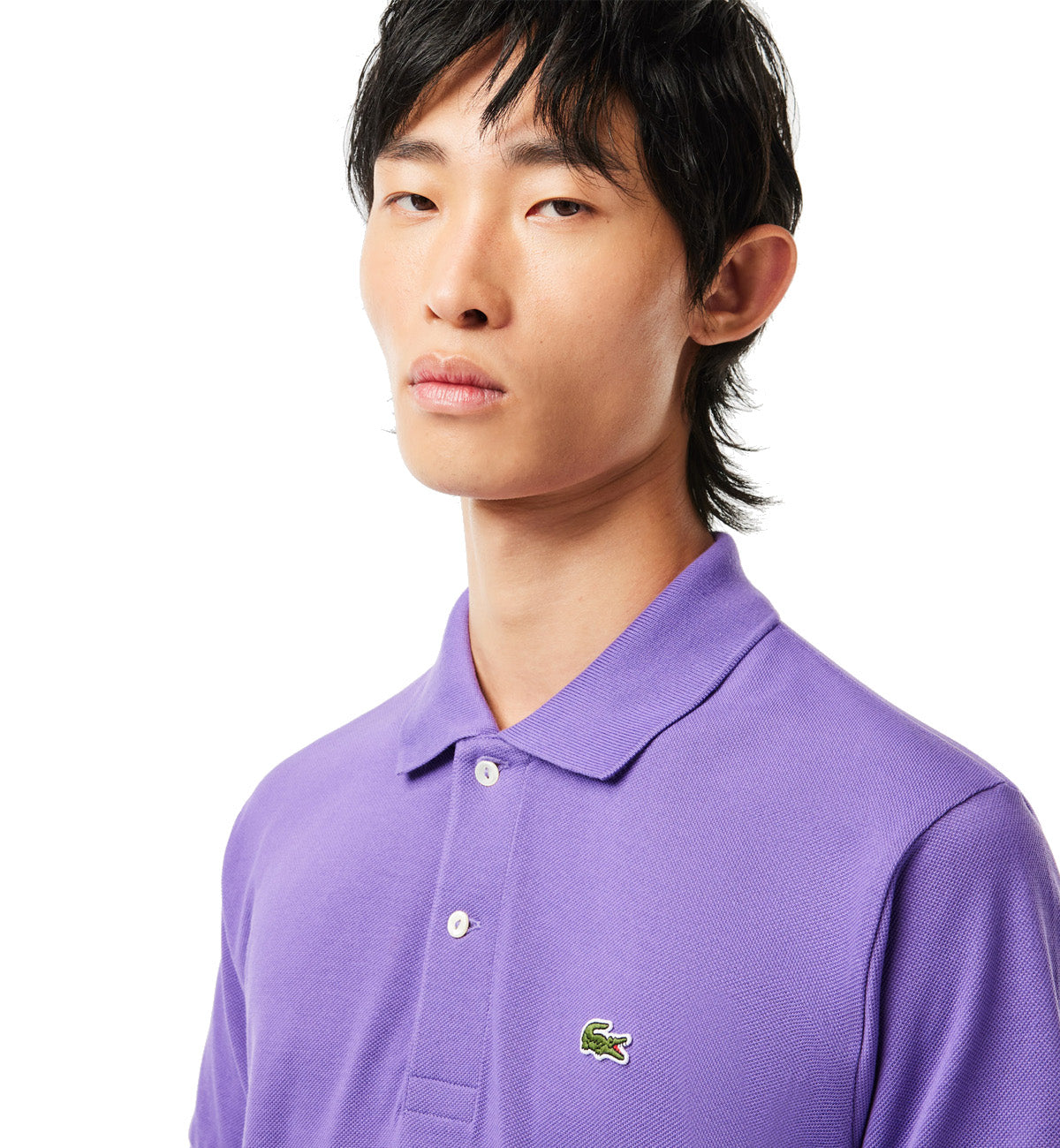 Lacoste Classic Fit Cotton Polo Shirt (Light Purple)