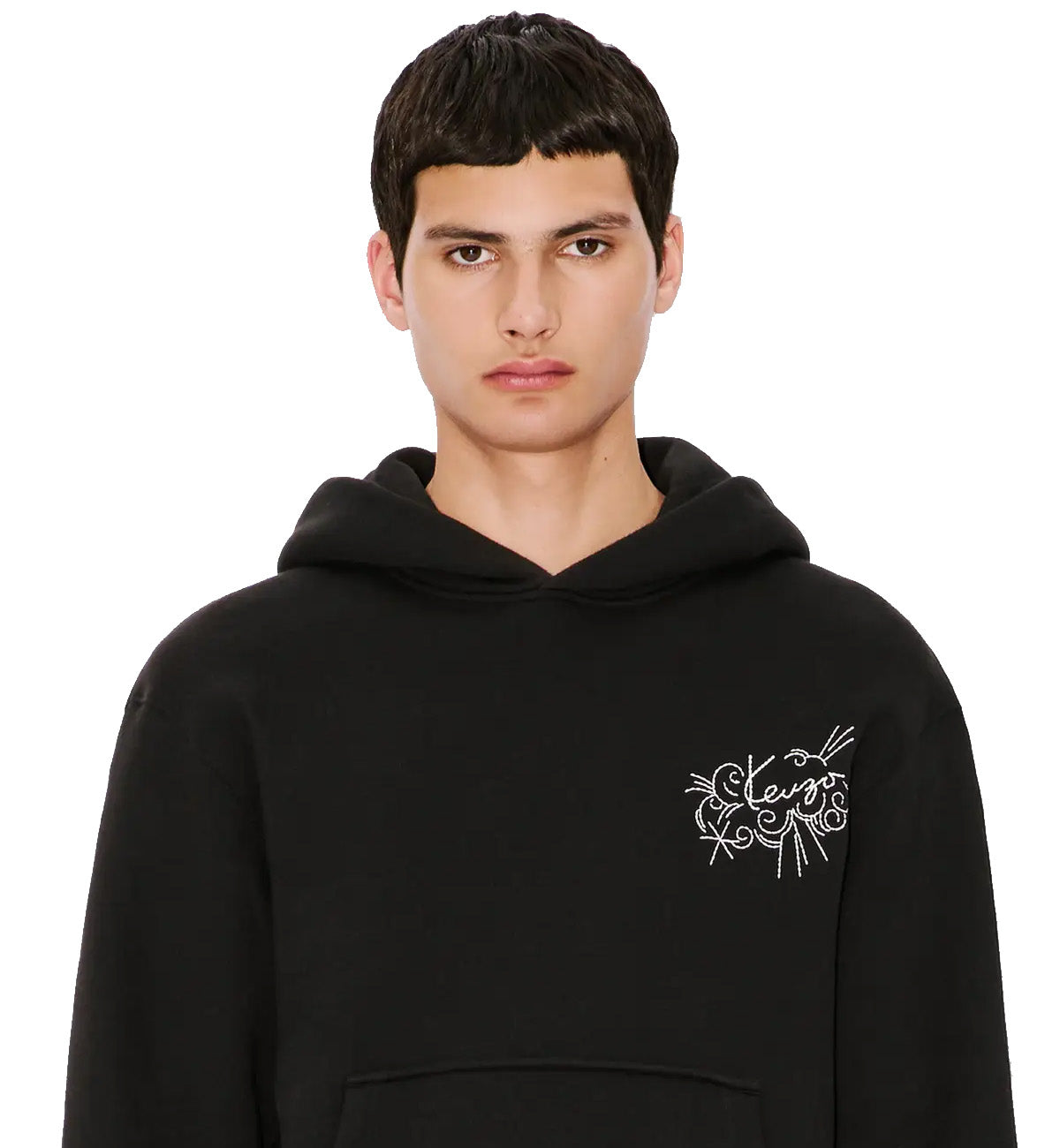 Kenzo Star Tiger Embroidered Hoodie (Black)