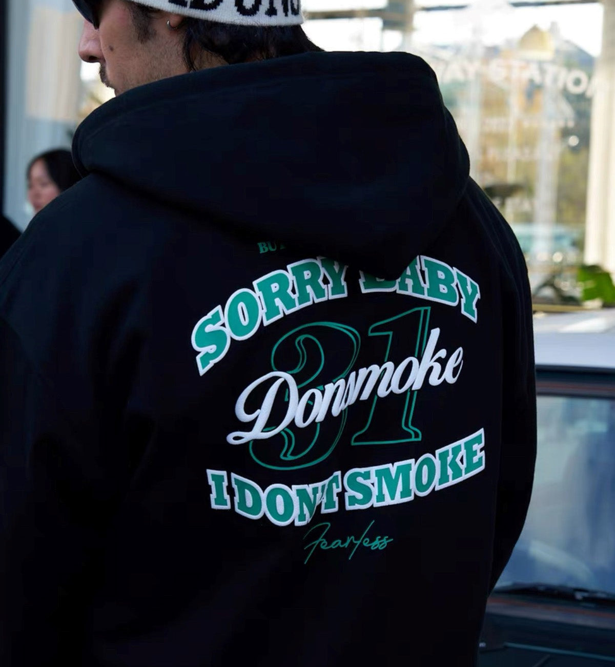 I Don't Smoke Sorry Baby 31 Logo Hoodie (Black)