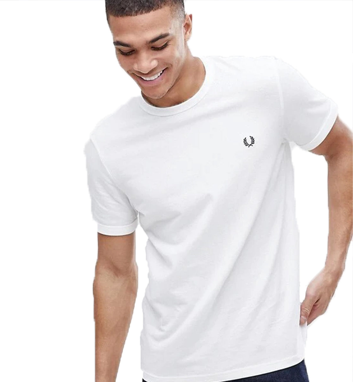 Fred Perry White with Small Logo T-Shirt