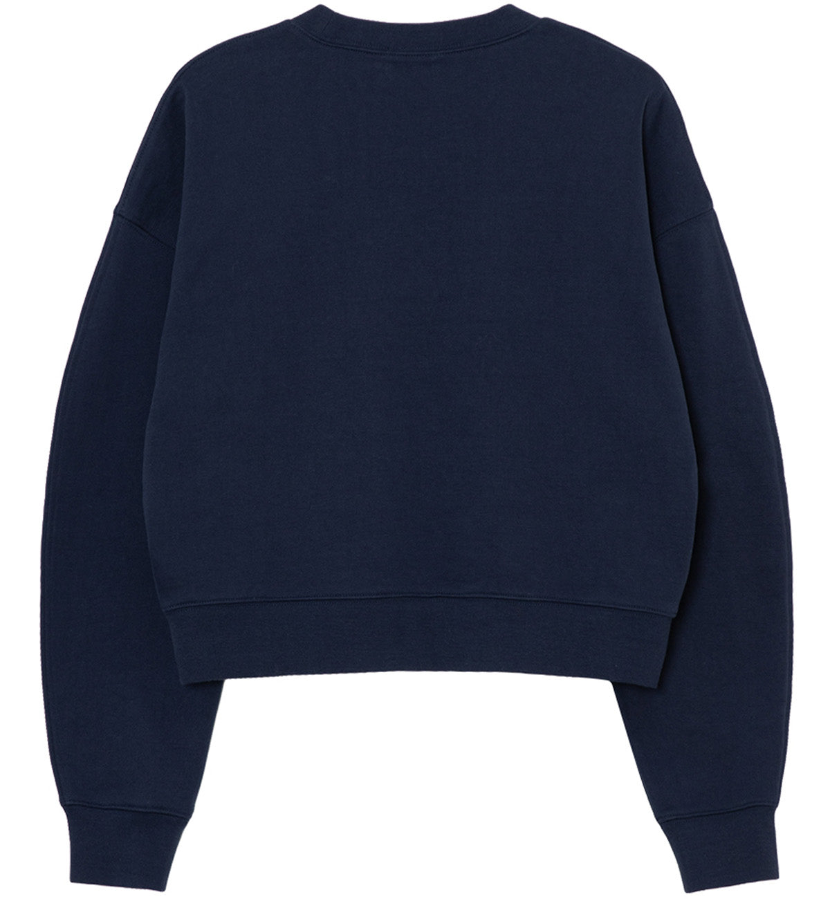 Marithe W Classic Logo Crop Sweatshirt (Navy)