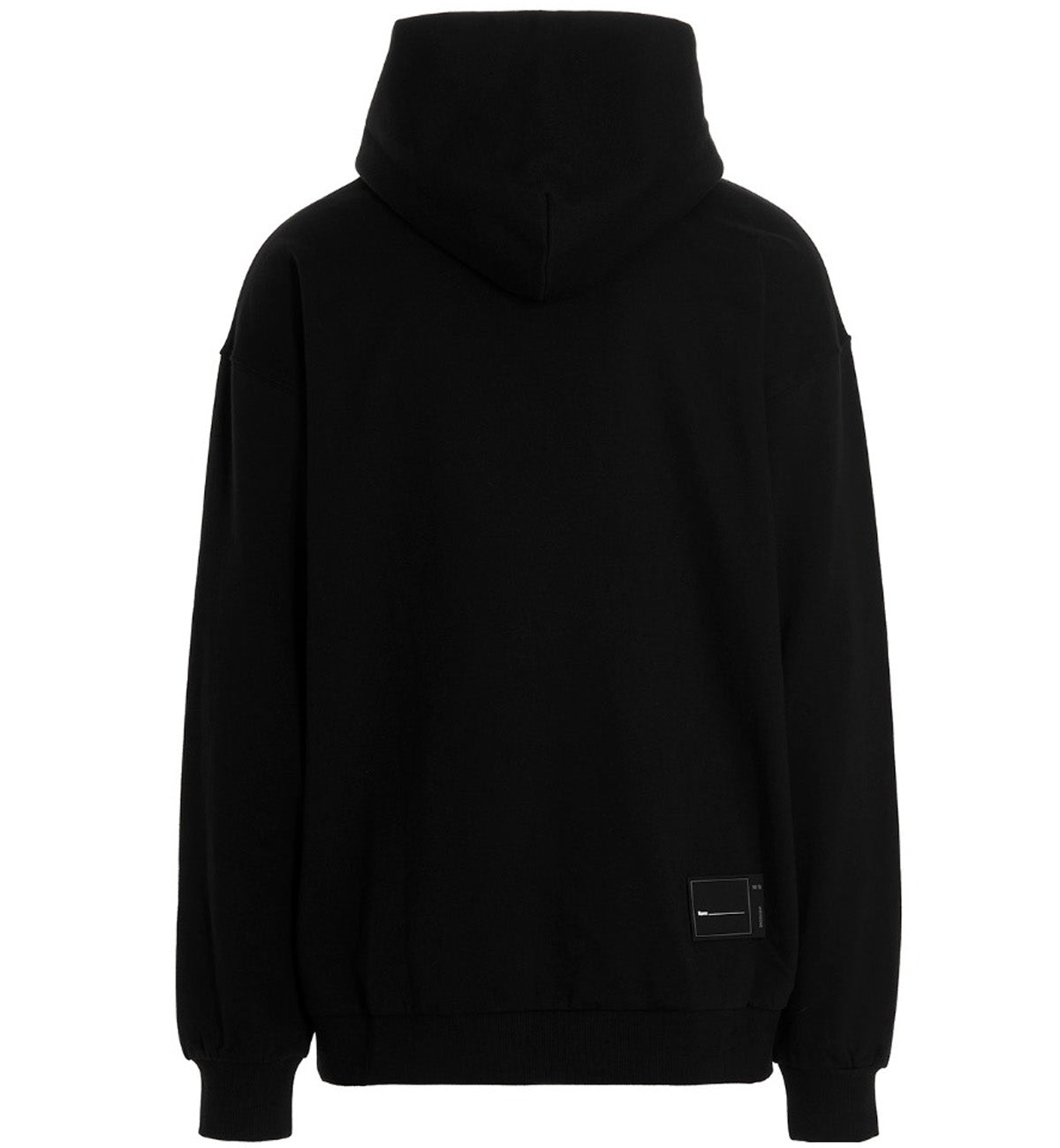 WE11DONE Multiple Front Logo Cotton Hoodie (Black)