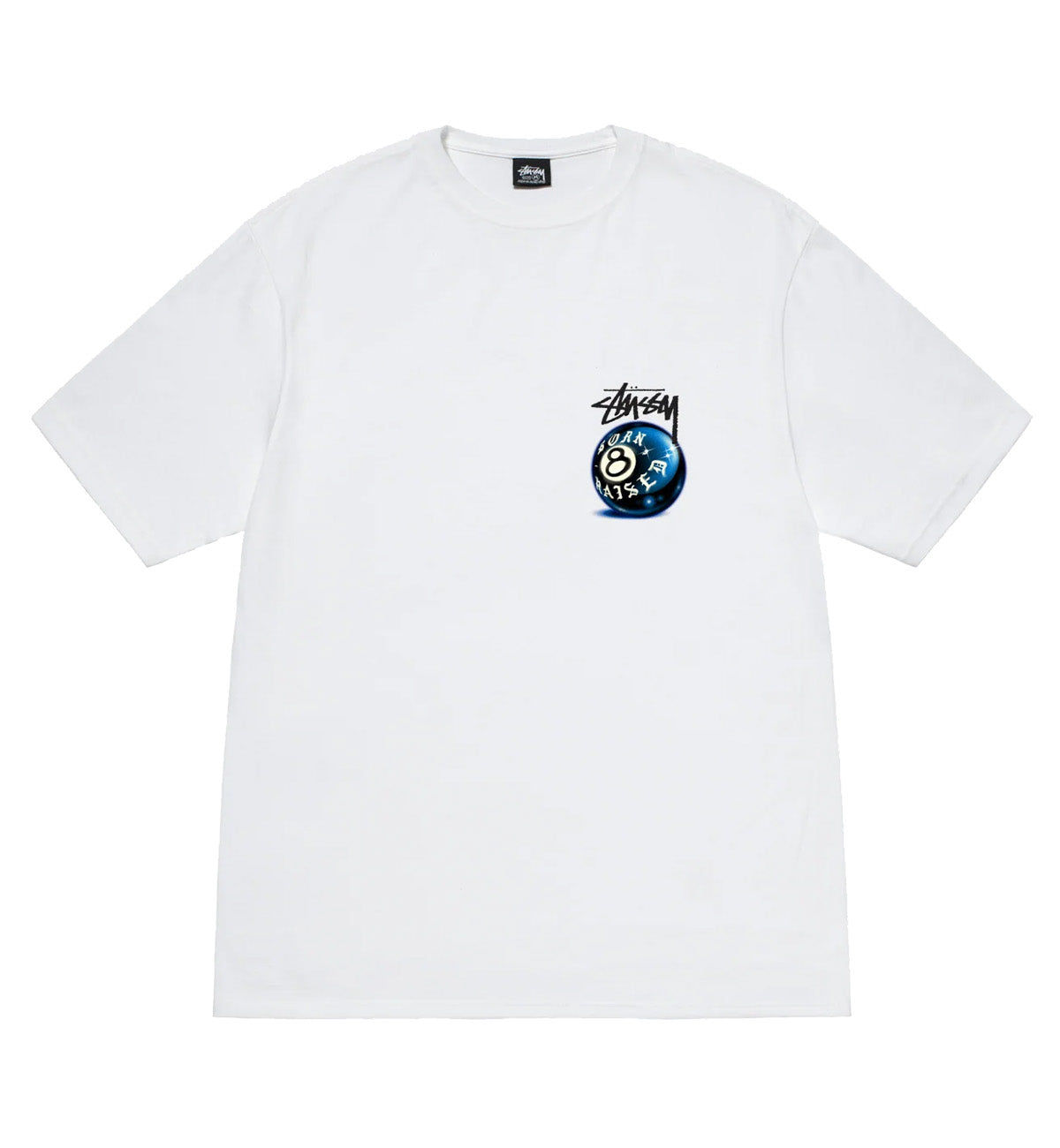 Stussy Born x Raise 8 Ball Tee (White)