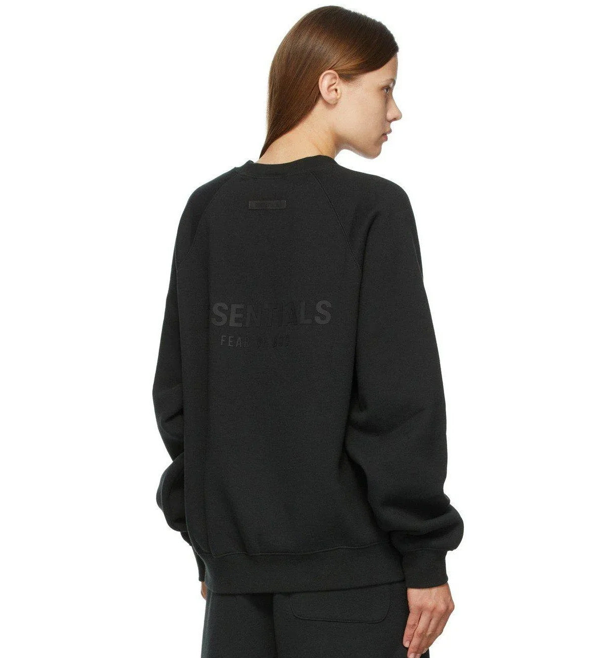 Fear of God Essentials Pull-Over Crewneck 2021 Sweatshirt (Black)