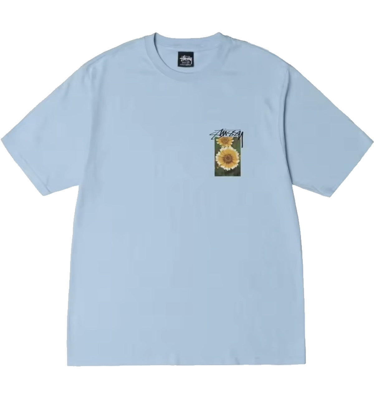 Stussy Flower Grid Pigment Dyed Tee (Blue)