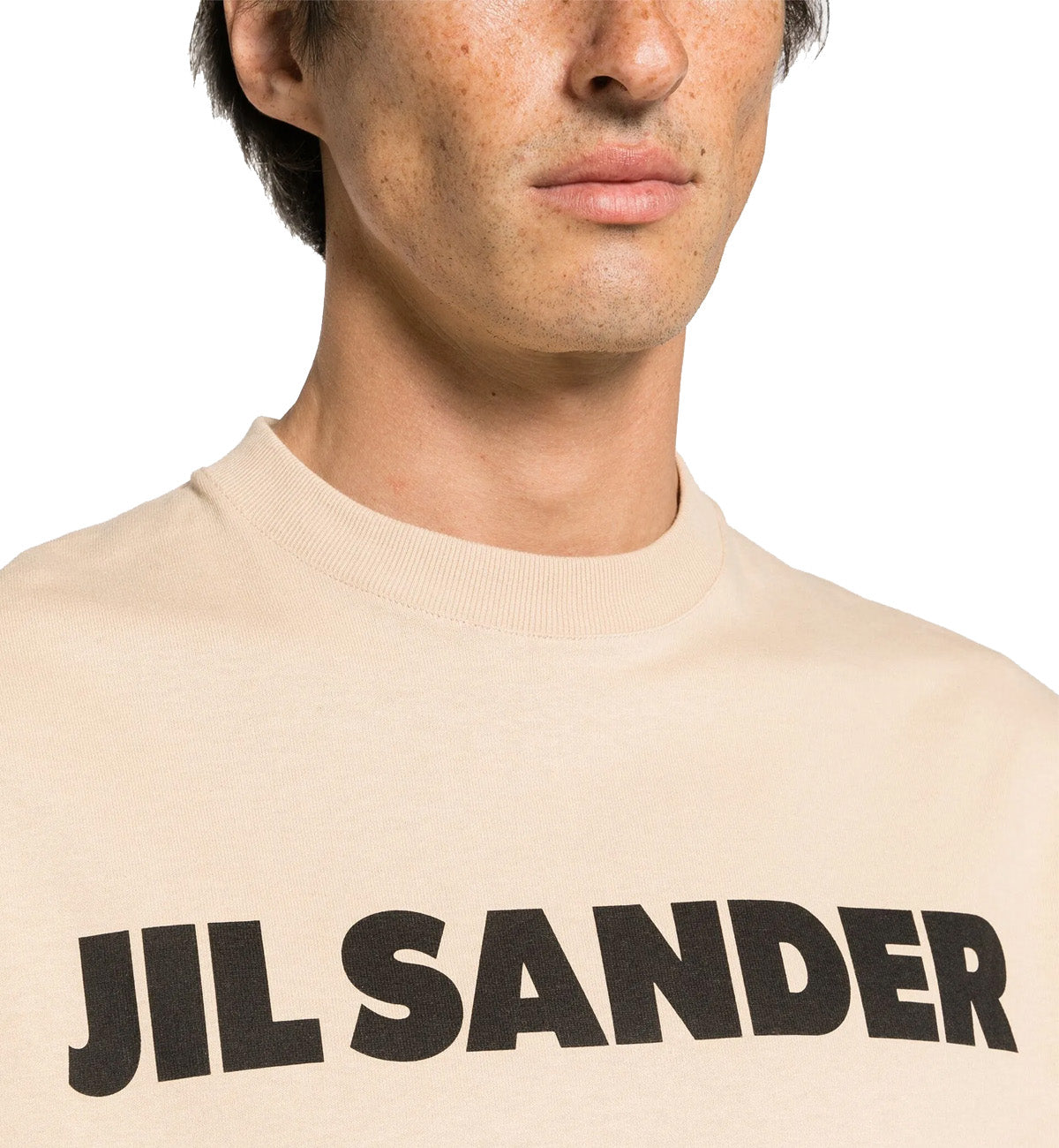 JIL SANDER Logo Printed T-Shirt (Beige)