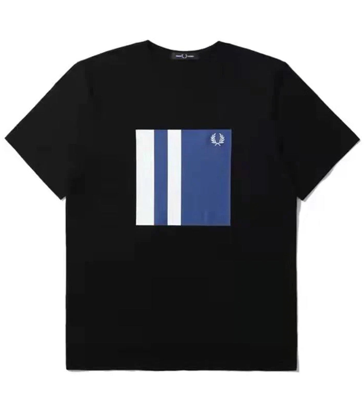 Fred Perry White Tipped Graphic Tee (Black)