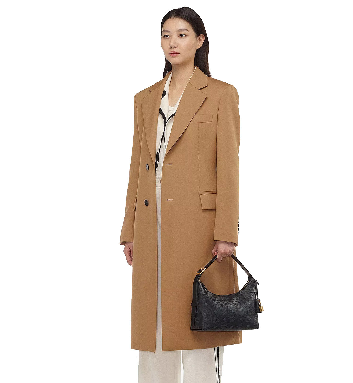 MCM Aren Hobo in Visetos (Black)