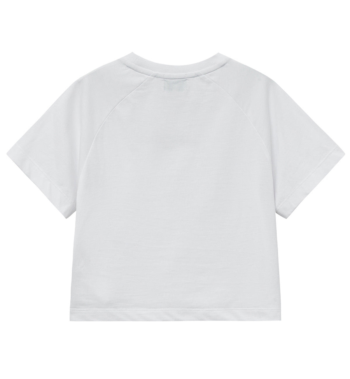 Marithe W Lettering Logo Crop T-Shirt (White)