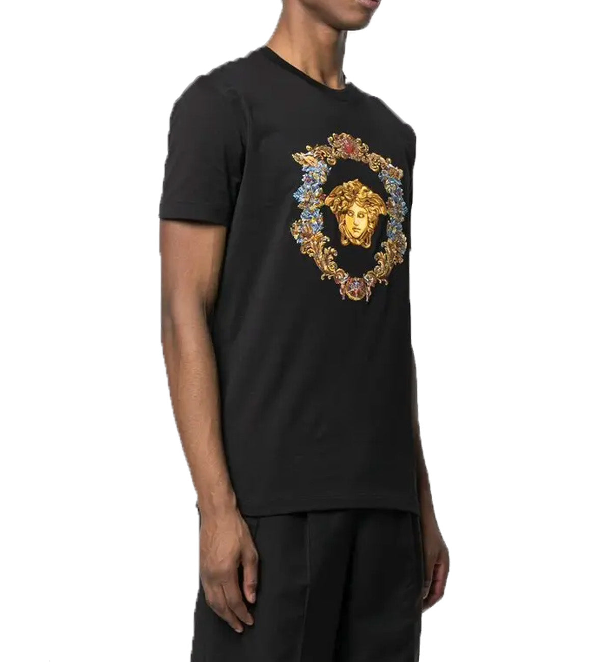 Versace Embroidered Medusa Tresor T-Shirt (Black)