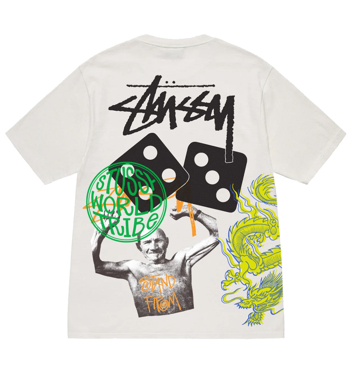 Stussy Strike Tee Pigment Dyed (White) – The Factory KL