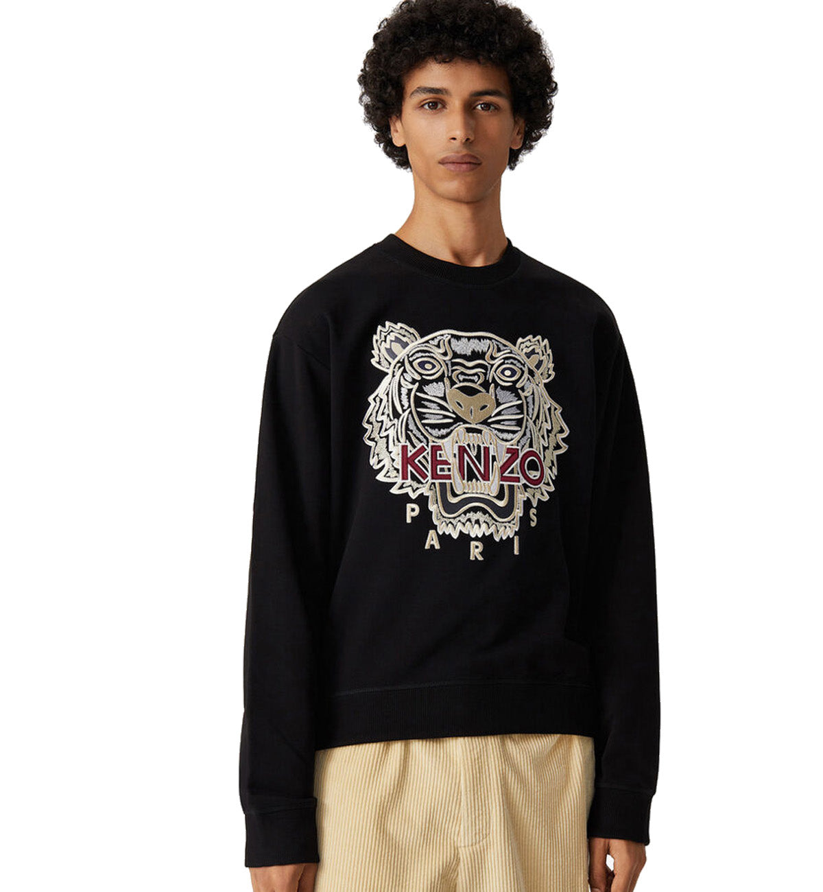 Kenzo Black Embroidered Tiger Varsity Sweatshirt