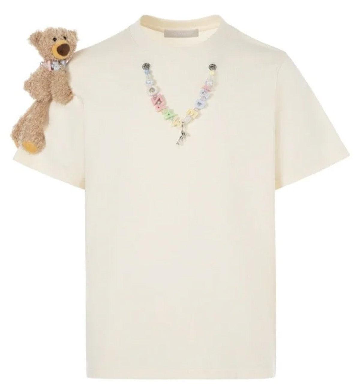 13DE MARZO Logo Pendent T-Shirt (Beige)