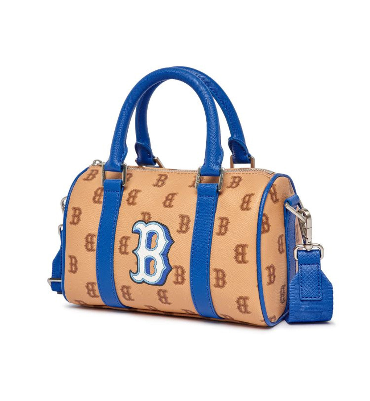 Monotive Coated Canvas S-Boston Bag (Beige Blue)