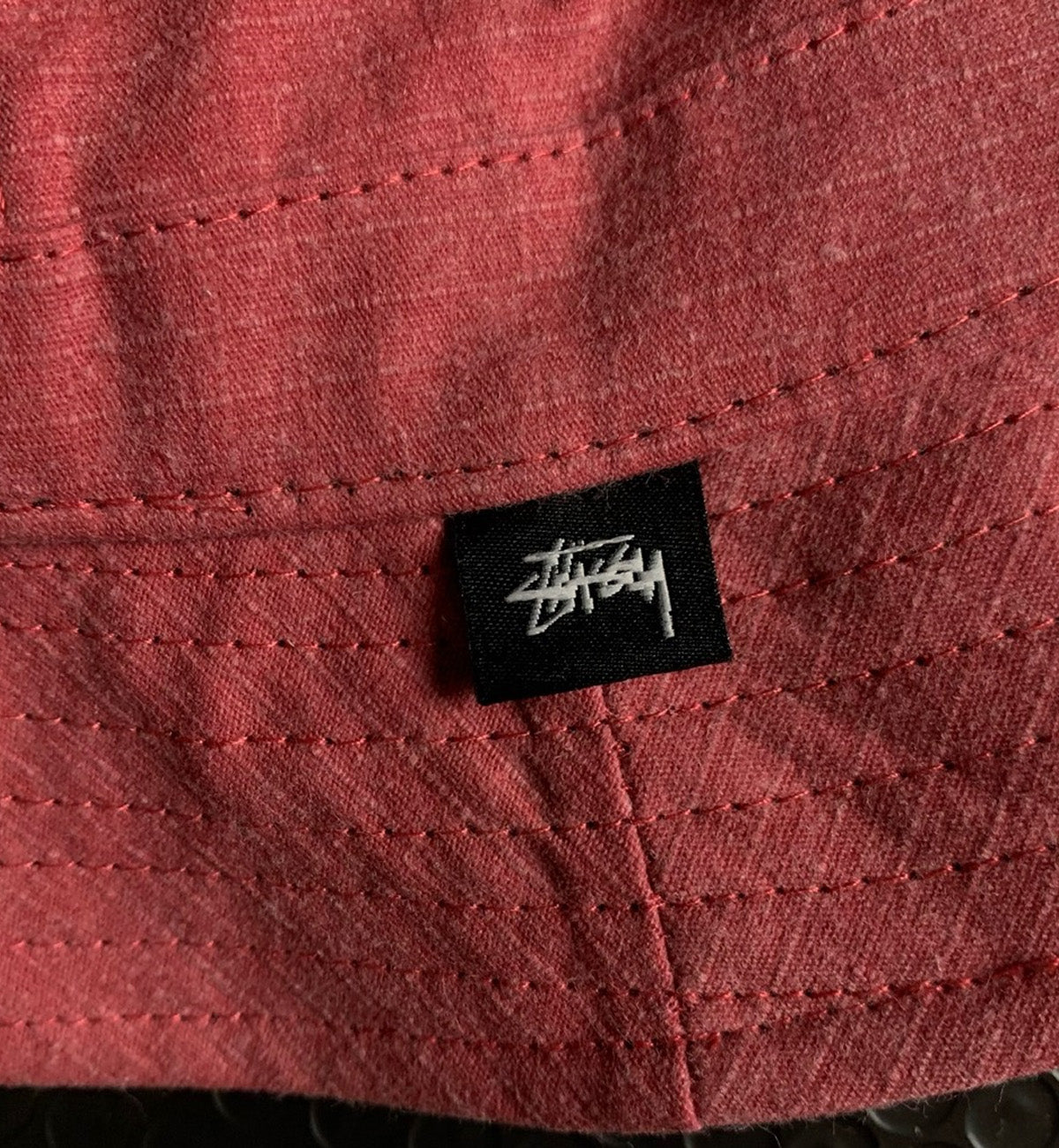 Stussy Washed Ripstop Bell Bucket Hat (Red)