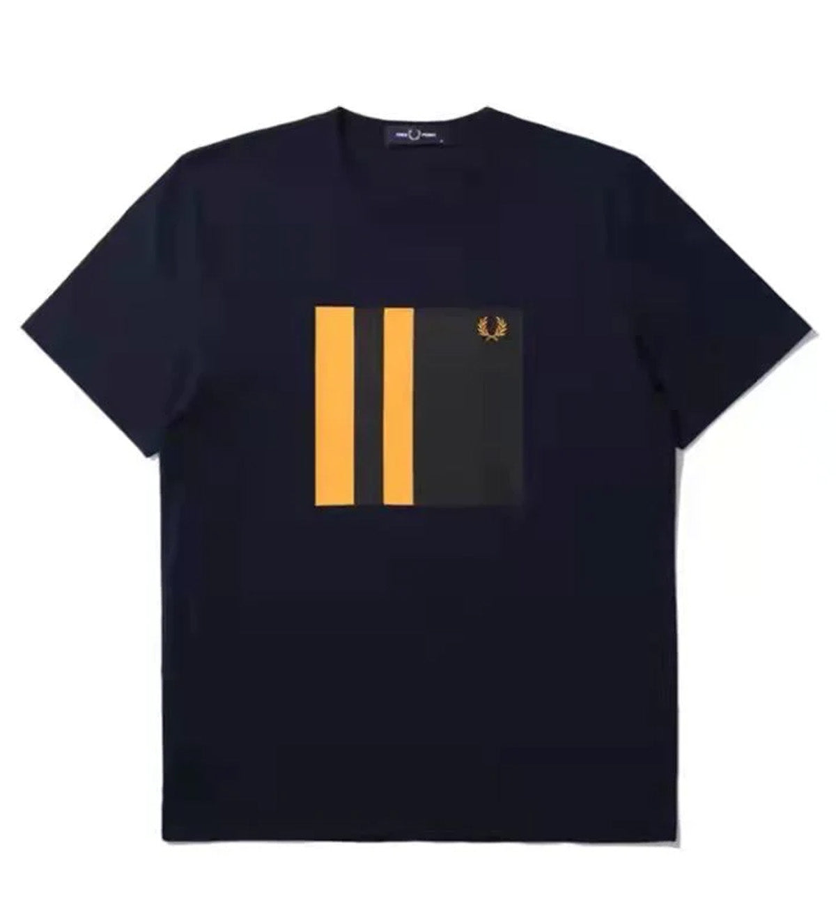 Fred Perry Yellow Tipped Graphic Tee (Navy)