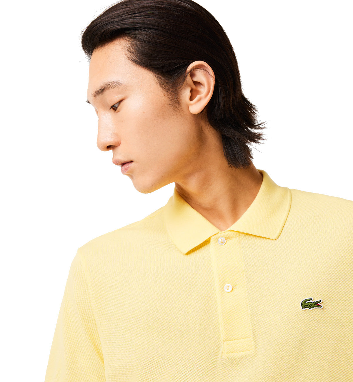 Lacoste Classic Fit Cotton Polo Shirt Pastel Yellow The Factory KL