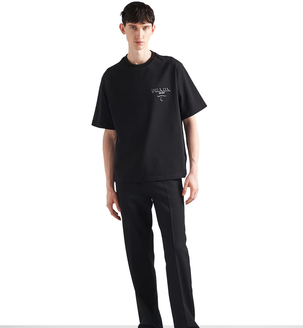 Prada Milano Cotton T-Shirt (Black)