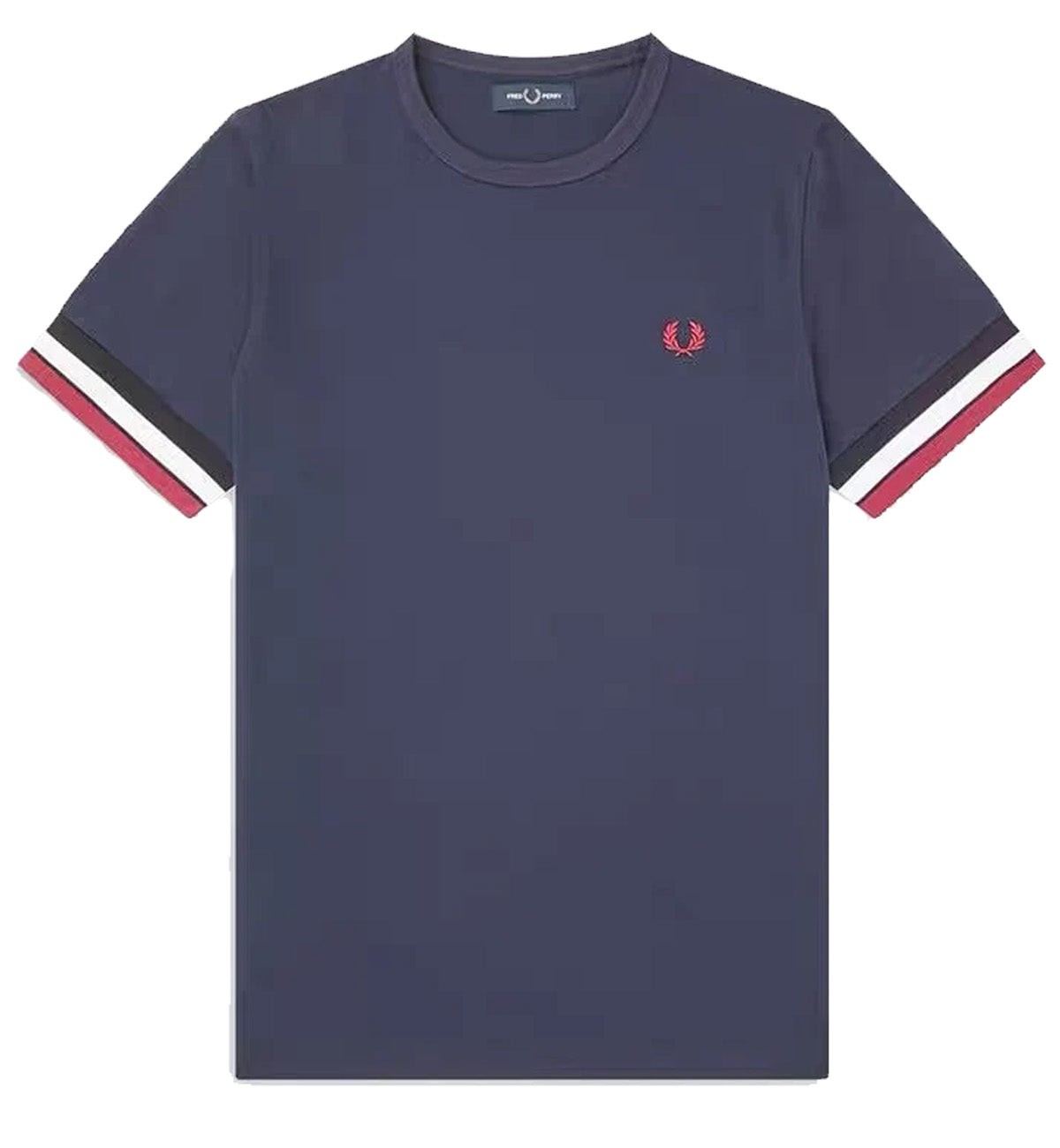 Fred Perry Navy Shirt with White Red Stripe T-Shirt