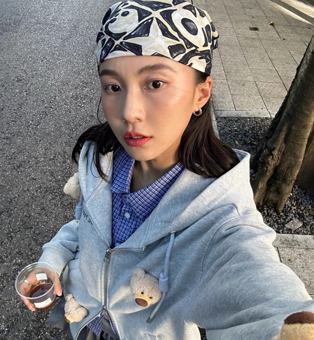 13DE MARZO Doozoo Full Zipper Hoodie (Grey)