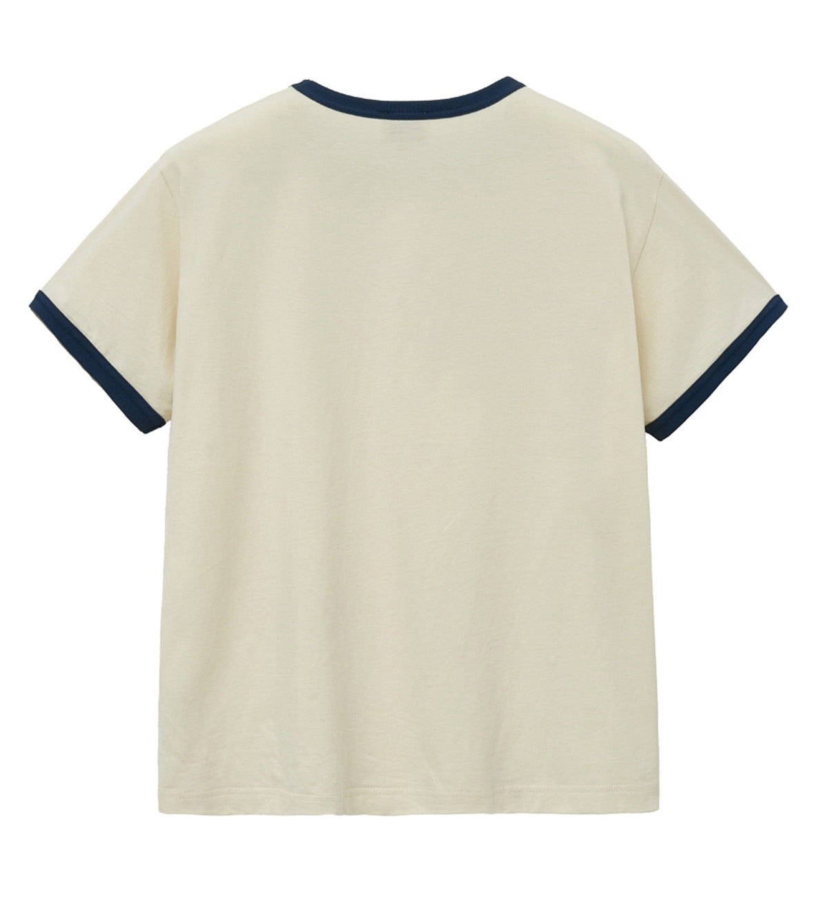 Marithe Vintage Baseball Ringer T-Shirt (Ivory)