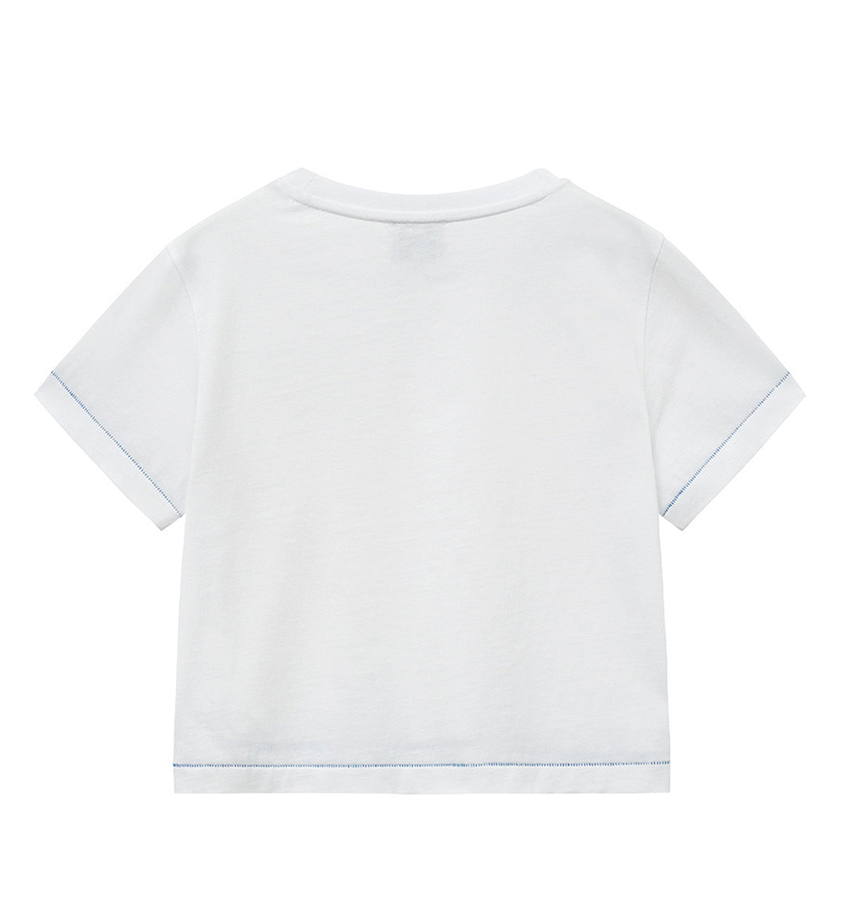 Marithe W Rolling Logo Crop T-Shirt (White)