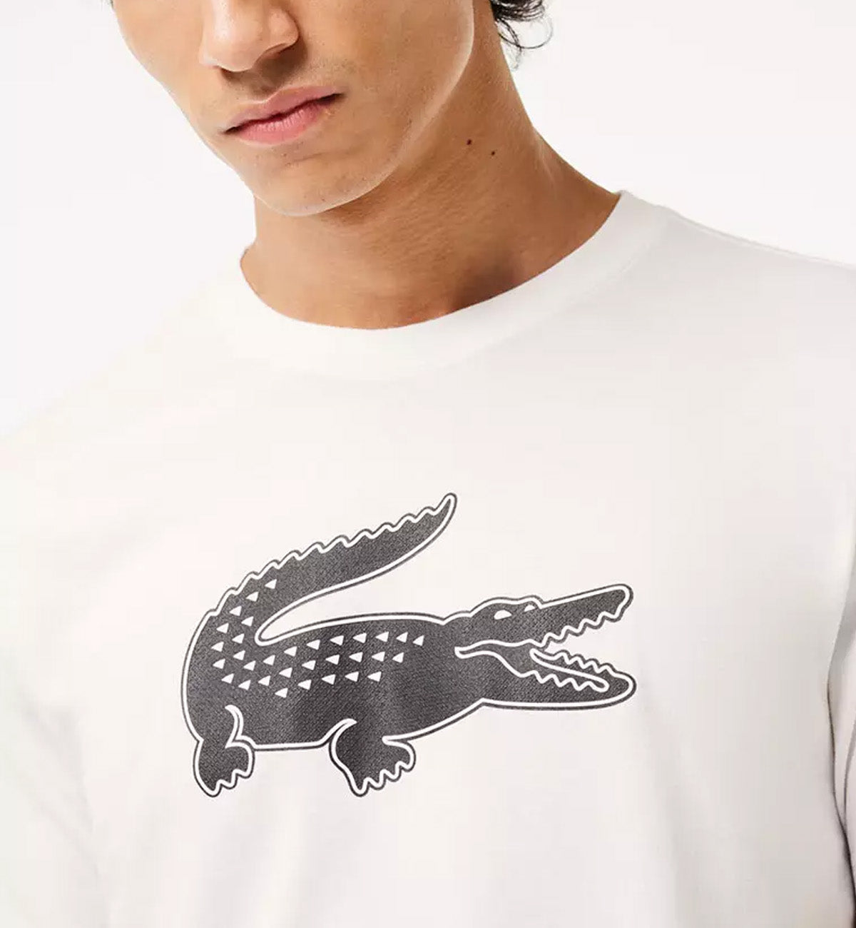 Lacoste Crocodile Printed T-Shirt (White)