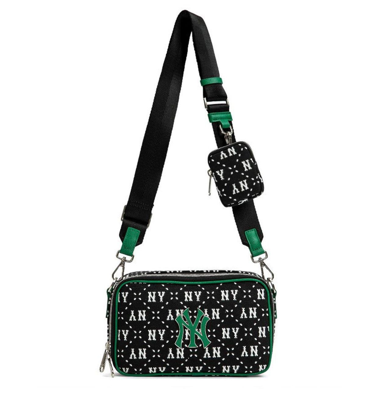 Dia Monogram Jacquard Cross Bag (Black Green)