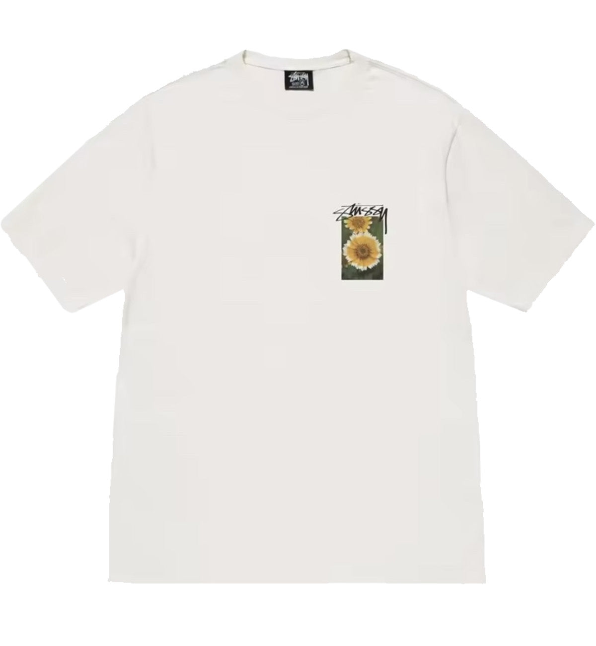 Stussy Flower Grid Pigment Dyed Tee (White)