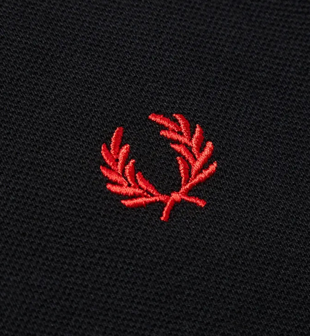 Fred Perry Red Twin Tipped Polo Sweatshirt (Black)