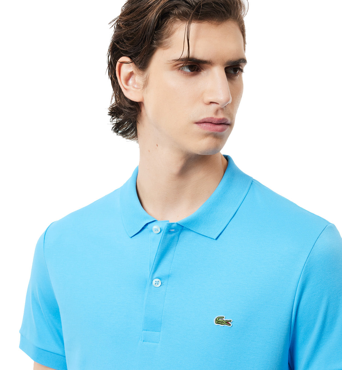 Lacoste Regular Fit Cotton Polo Shirt (Cyan)