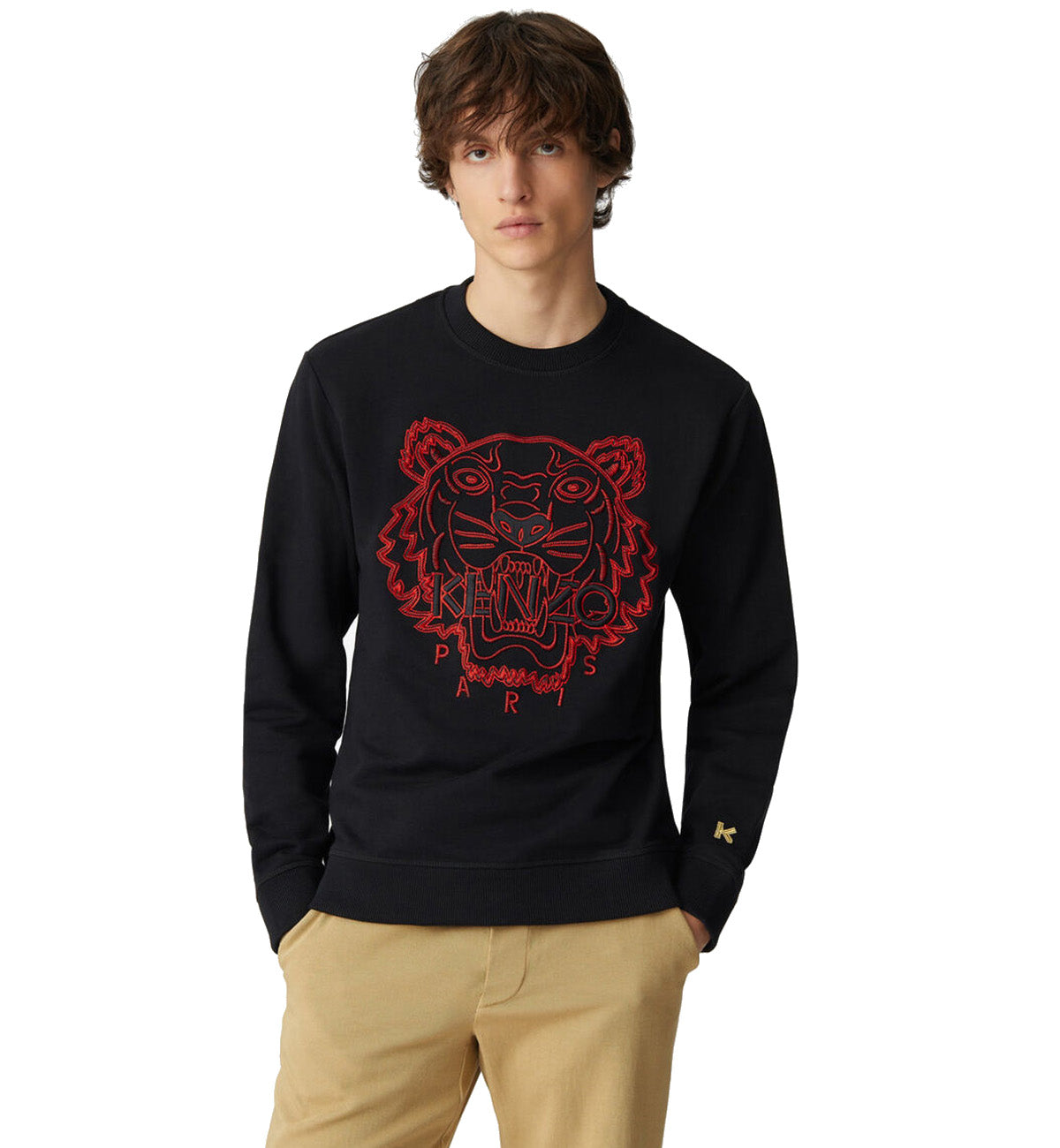 Kenzo Red Tiger Embroidered Sweatshirt
