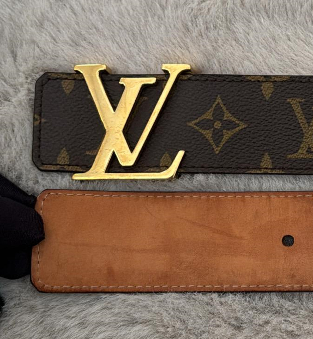 [Pre-Used] LV Belt Brown Monogram GHW