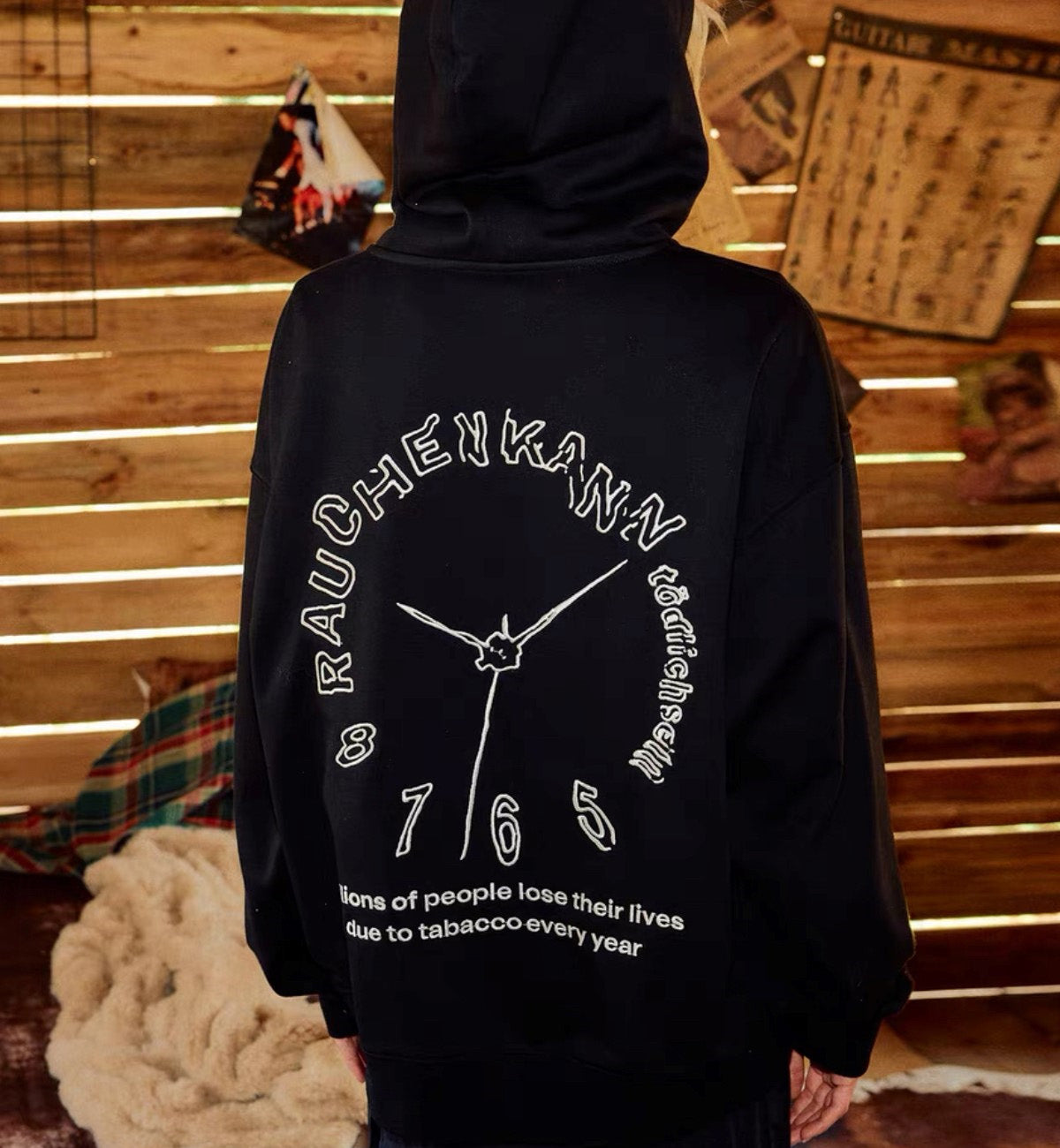 I Don't Smoke Clock DSM Hoodie (Black)