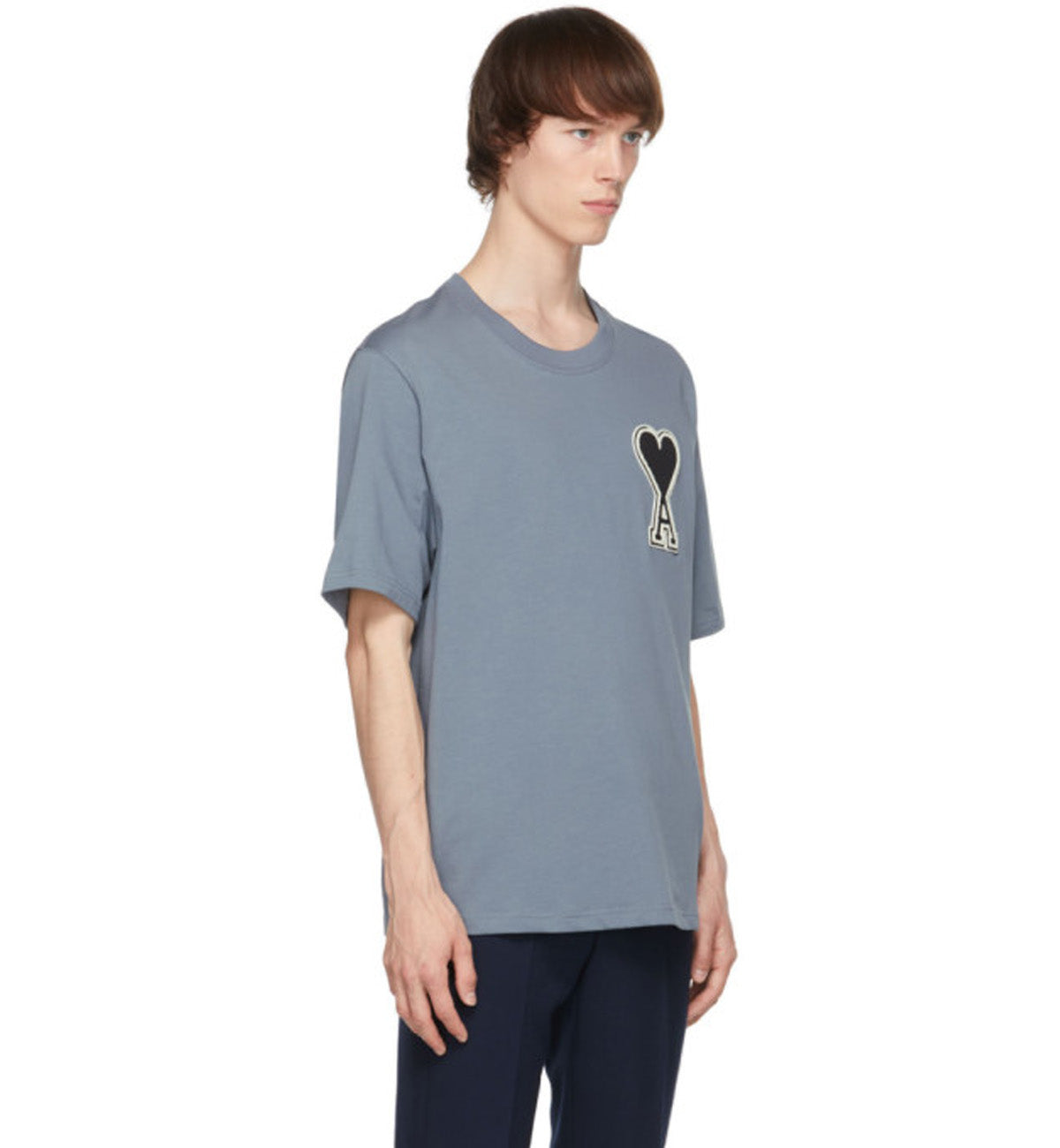 Ami de Coeur Outline Heart T-shirt (Blue Black)