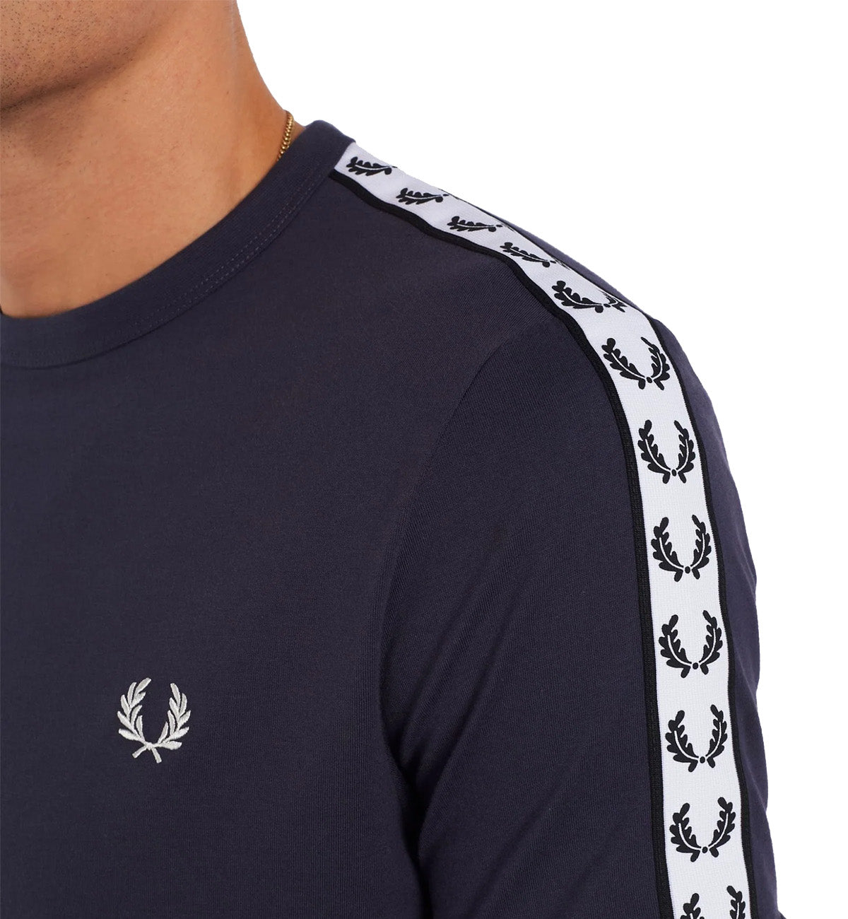 Fred Perry Taped Ringer Tee - Dark Graphite