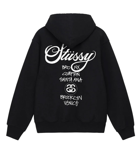 Stussy World Tour Hoodie (Black)