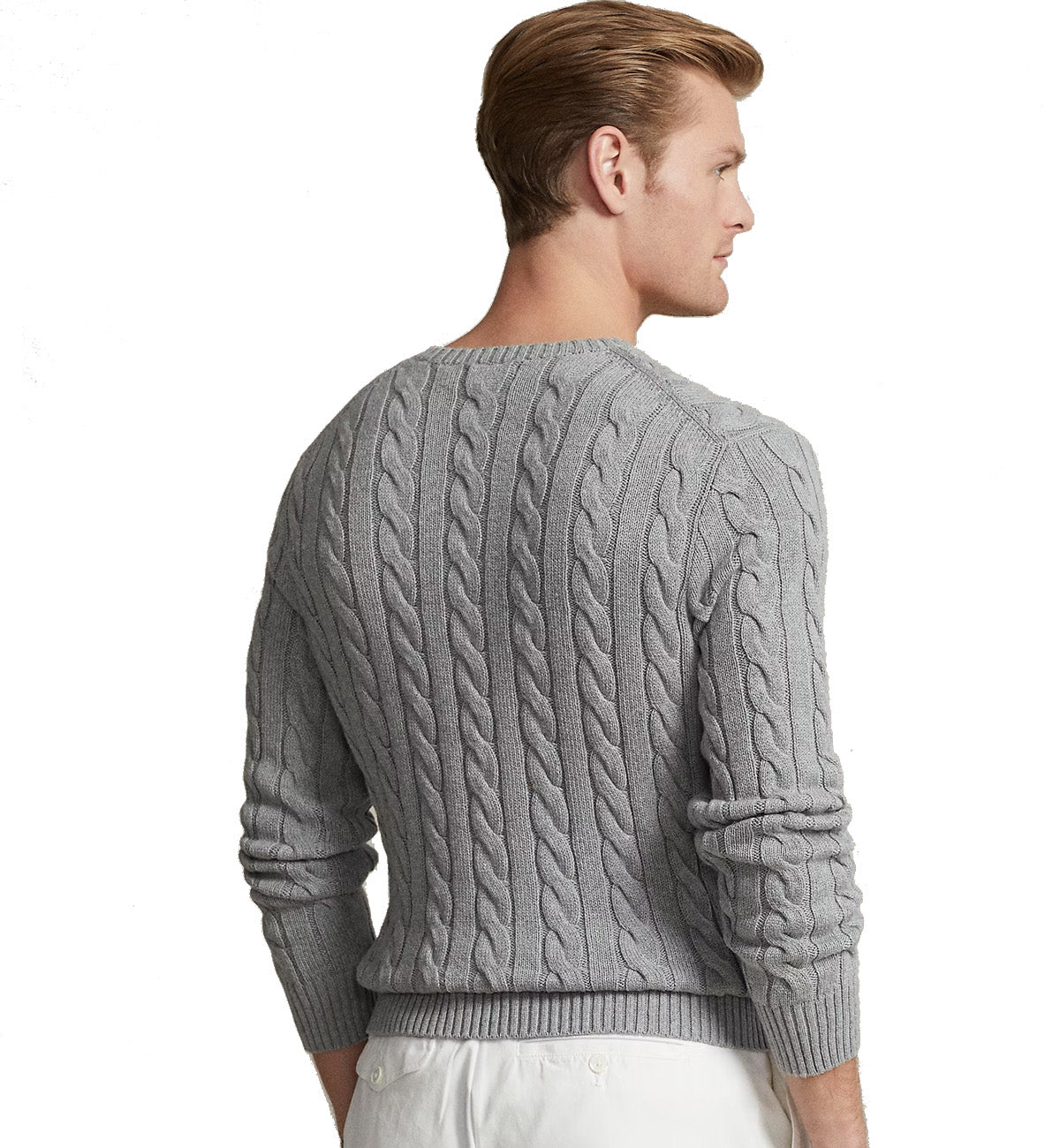 Ralph Lauren Cable-Knit Cotton Jumper (Grey)