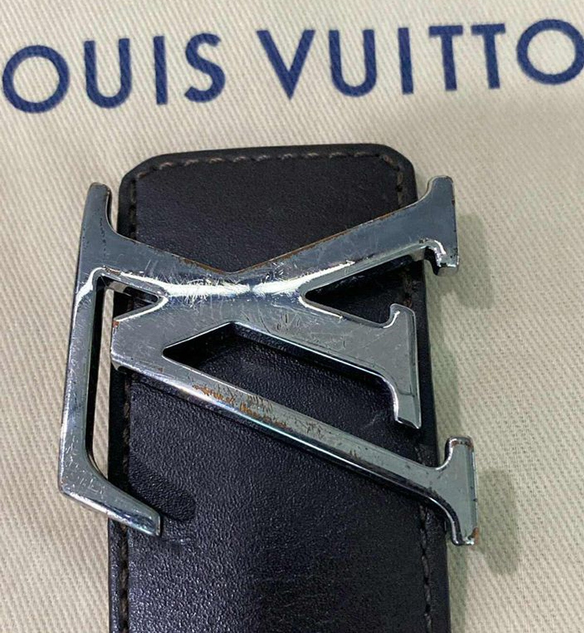 [Pre-Used] LV Belt BlackBrown Reversible SHW