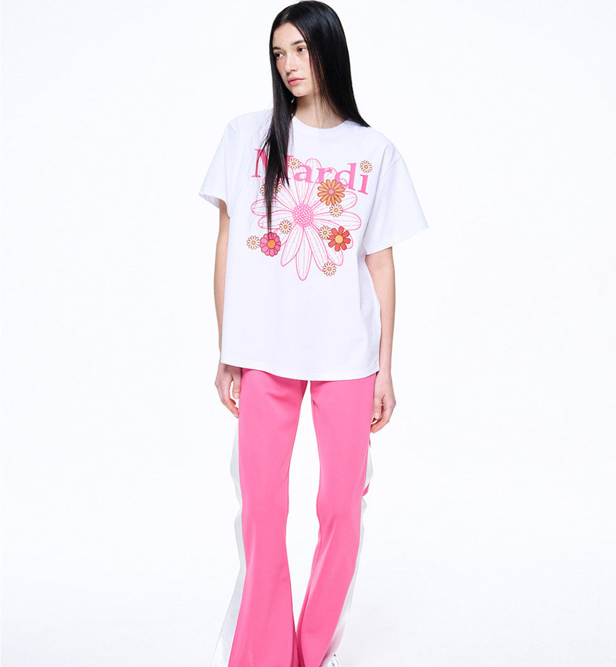 Mardi Mercredi Blossom Mardi T-Shirt (White Pink)