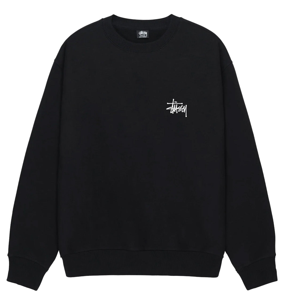 Stussy Basic Crew Sweatshirt (Black) | Shop authentic streetwear ...