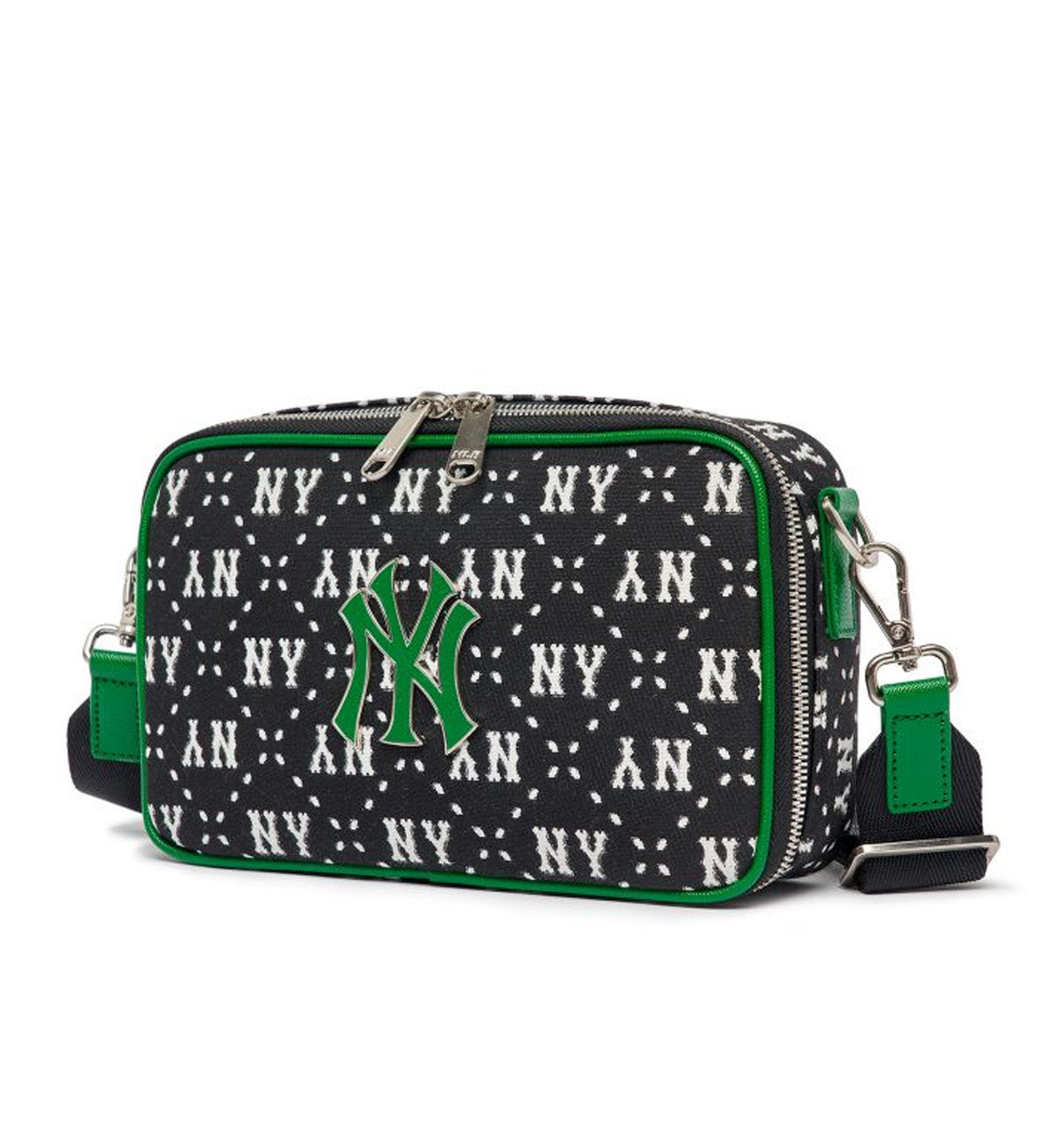 Dia Monogram Jacquard Mini Cross Bag (Black Green)