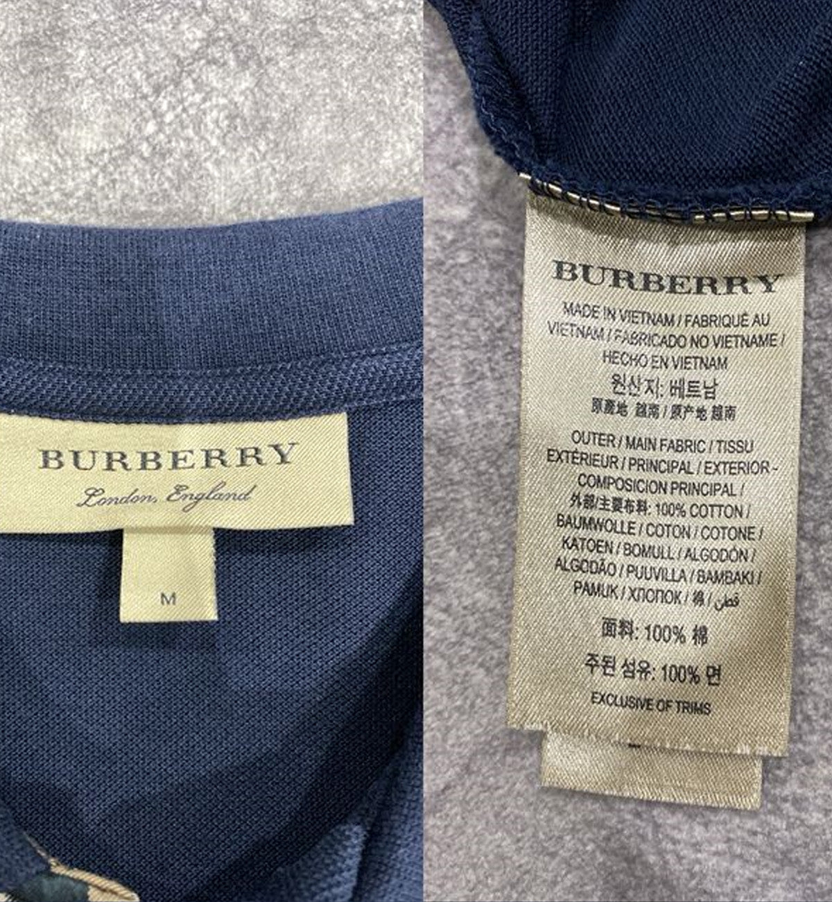 [Pre-Used] Burberry Polo Navy Chest Logo